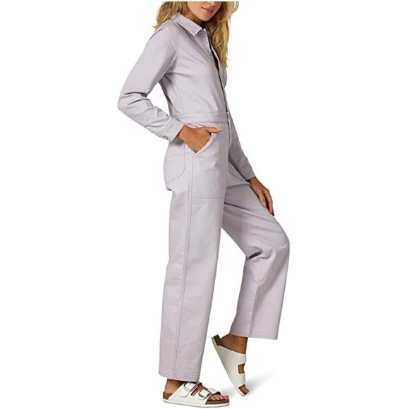 LEE Workwear Union-Alls Womens Large Utility Jumpsuit Coverall Lavender … - Picture 1 of 13